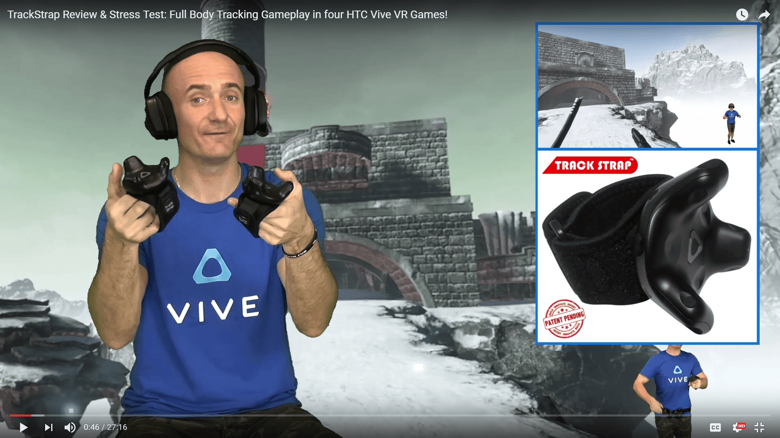 TrackStrap and VIVE tracker with various games