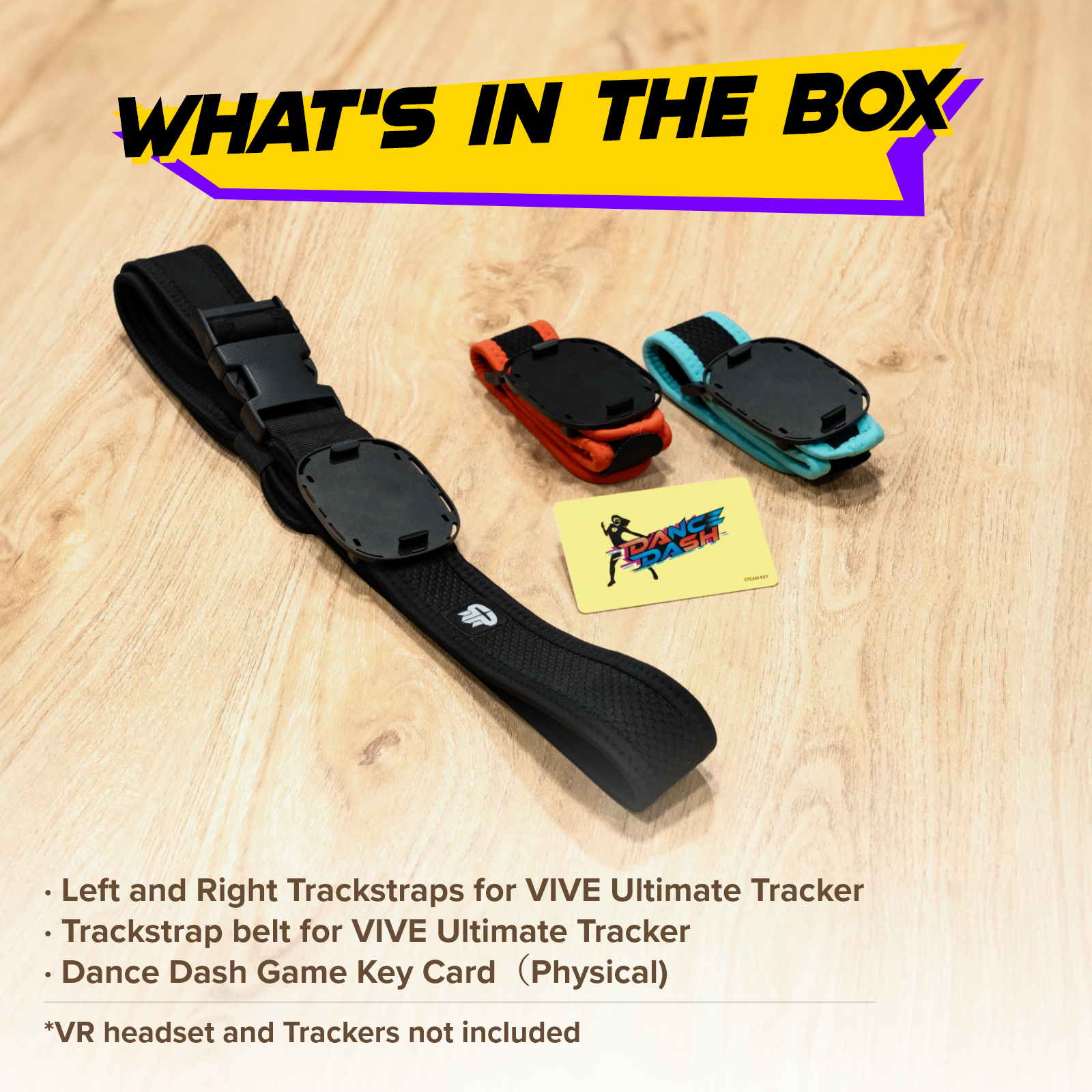 Trackstraps for VIVE Ultimate Tracker + Dance Dash Steam Key Trackstraps for VIVE Ultimate Tracker + Dance Dash Steam Key