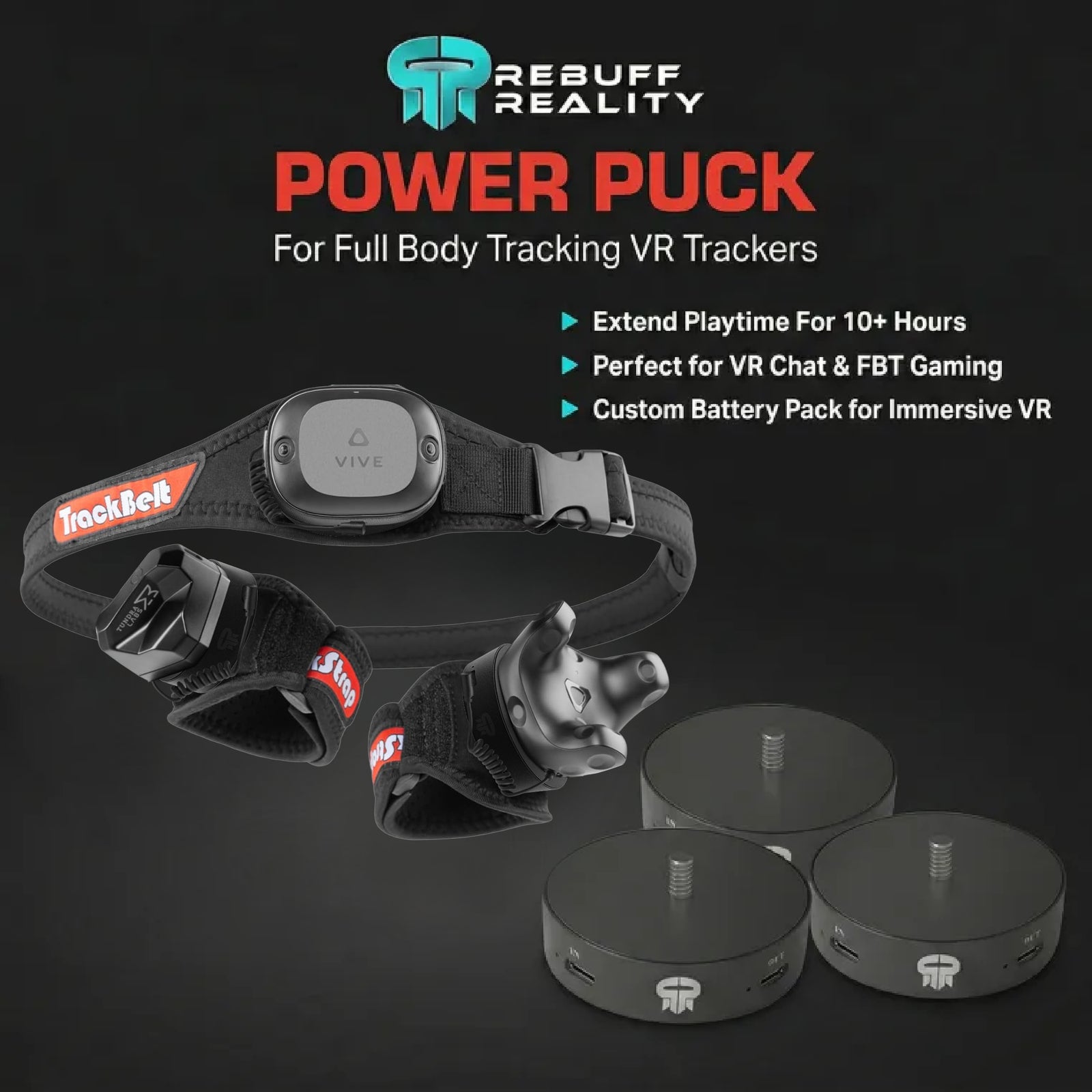 Power Puck for VIVE Ultimate Tracker, VIVE Tracker, Tundra Tracker