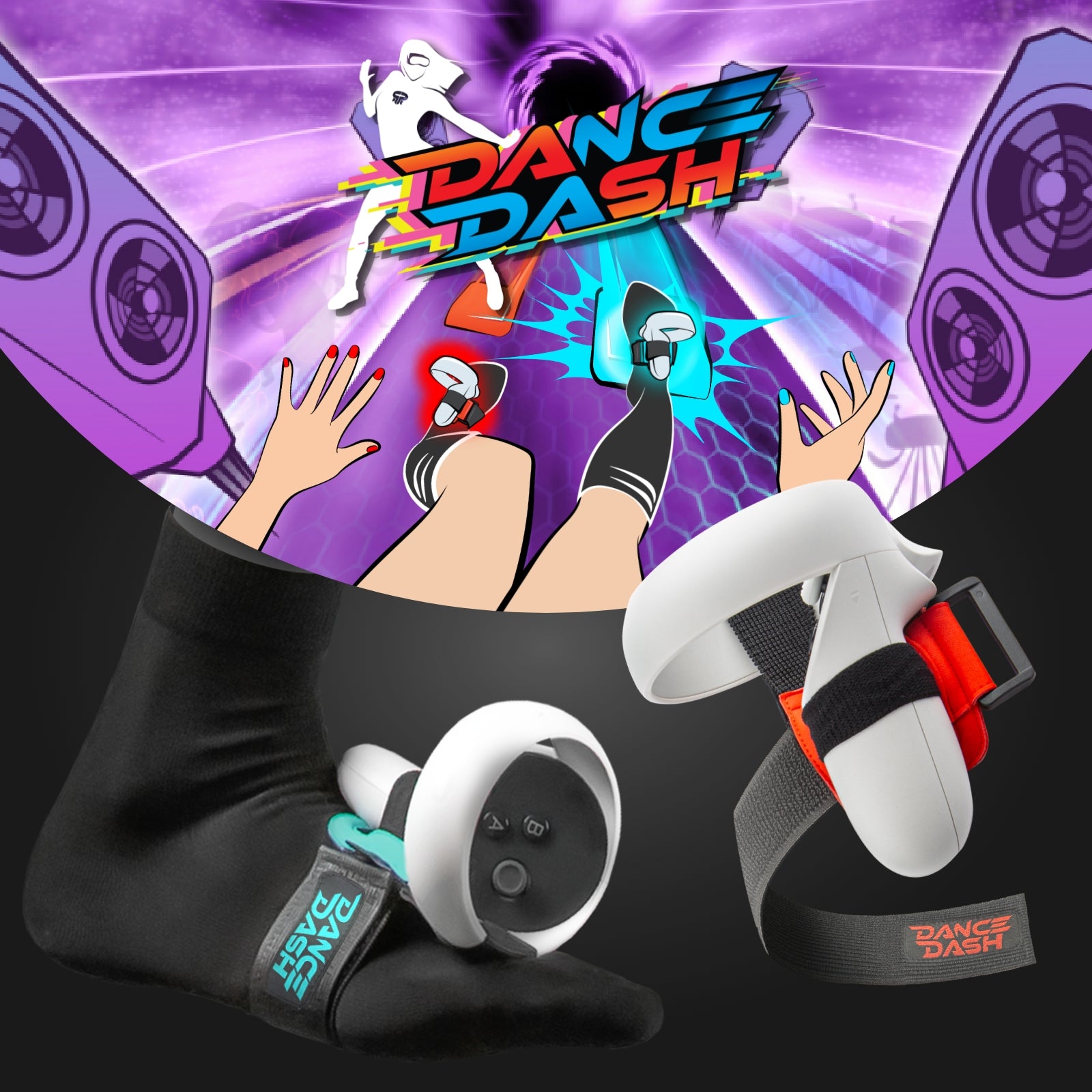 メタクエスト 2 トラックストラップ + ダンス ダッシュ ゲーム キー