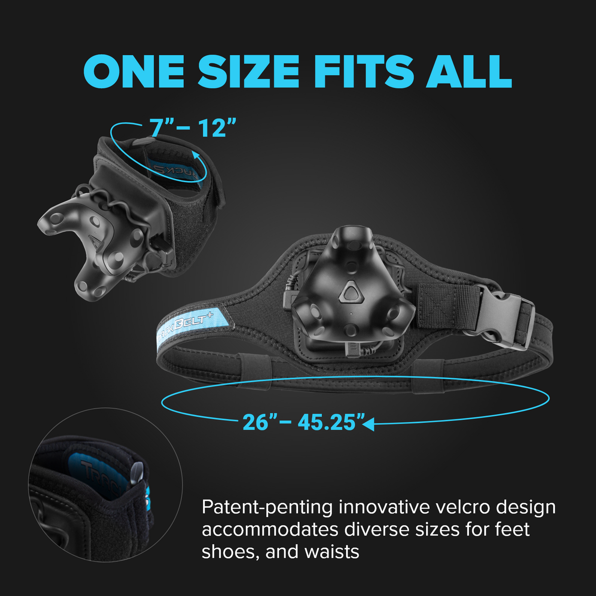 Trackstrap Plus for VIVE Ultimate Tracker, VIVE Tracker, Tundra Tracker