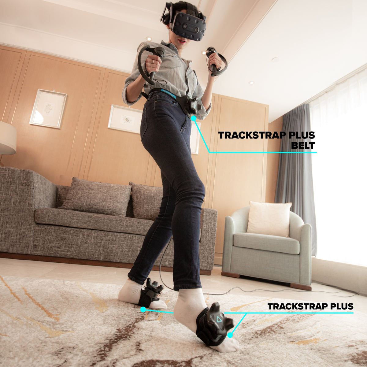Trackstrap Plus for VIVE Ultimate Tracker, VIVE Tracker, Tundra Tracker